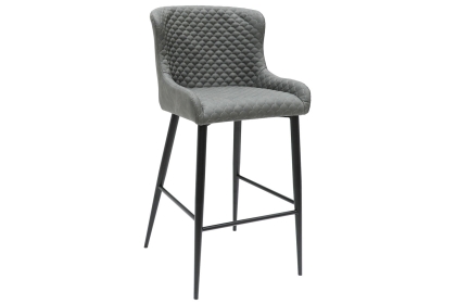 Heron Industrial Bar Stool in Slate Grey PU Heron Industrial Bar Stool in Slate Grey PU