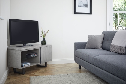 Brooklyn Grey Oak Corner 90cm TV Media Unit Brooklyn Grey Oak Corner 90cm TV Media Unit