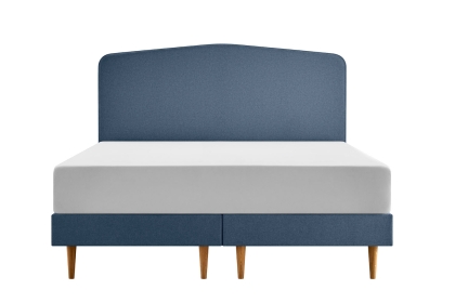 TEMPUR Form Spring Static Bed with Geometric Box Headboard TEMPUR Form Spring Static Bed with Geometric Box Headboard