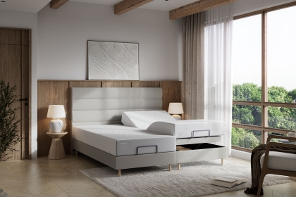 TEMPUR Form Spring Adjustable Bed with Horizontal Headboard TEMPUR Form Spring Adjustable Bed with Horizontal Headboard