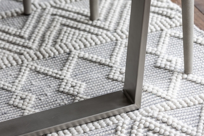 Petra Industrial 160cm Dining Table Set & 4 Lucas Misty Grey Chairs Petra Industrial 160cm Dining Table Set & 4 Lucas Misty Grey Chairs