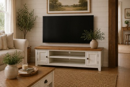 Cotswold White Extra Large TV Stand 180cm Wide Cotswold White Extra Large TV Stand 180cm Wide