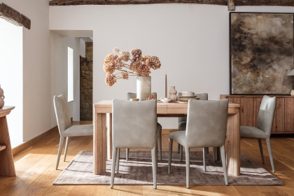 CLEARANCE - Tivoli Reclaimed Wood 160-200cm Ext Dining Table Set with Lucas Chairs CLEARANCE - Tivoli Reclaimed Wood 160-200cm Ext Dining Table Set with Lucas Chairs