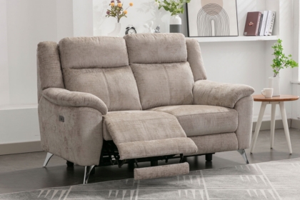 Monroe Fabric 2 Seater Recliner Sofa in Fossil Monroe Fabric 2 Seater Recliner Sofa in Fossil
