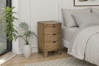 Bermuda Reclaimed Wood 3 Drawer Bedside Table Bermuda Reclaimed Wood 3 Drawer Bedside Table