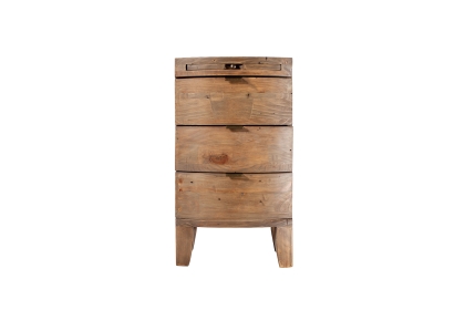Bermuda Reclaimed Wood 3 Drawer Bedside Table Bermuda Reclaimed Wood 3 Drawer Bedside Table