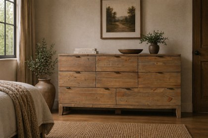 Bermuda Reclaimed Wood 8 Drawer Wide Chest of Drawers Bermuda Reclaimed Wood 8 Drawer Wide Chest of Drawers