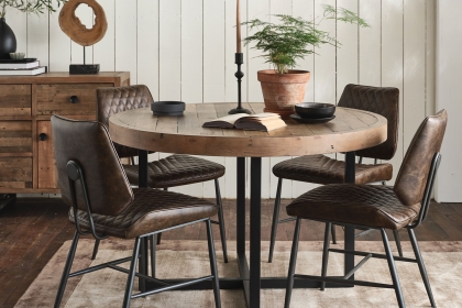 Grant Reclaimed Wood 120cm Round Dining Table