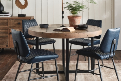 Nixon Reclaimed Wood 120cm Round Dining Table Nixon Reclaimed Wood 120cm Round Dining Table