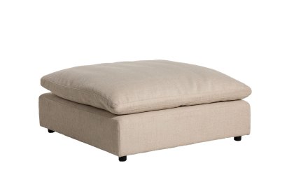 Zen Modular Natural Chenille Ottoman Section Zen Modular Natural Chenille Ottoman Section