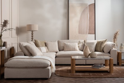 Zen Modular Natural Chenille 5 Seater Corner Sofa Zen Modular Natural Chenille 5 Seater Corner Sofa