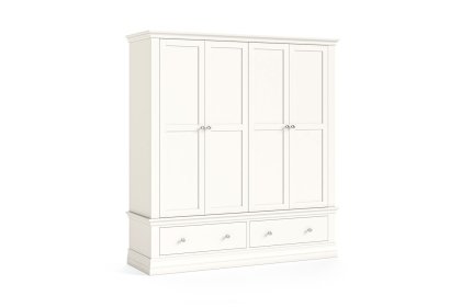 Burgundy Painted Coconut Milk 4 Door Wardrobe Burgundy Painted Coconut Milk 4 Door Wardrobe
