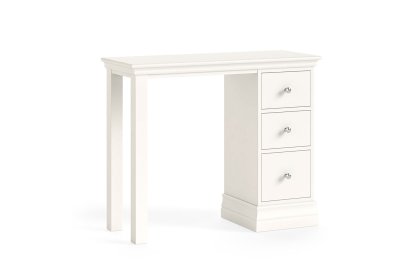 Burgundy Painted Coconut Milk Single Pedestal Dressing Table Burgundy Painted Coconut Milk Single Pedestal Dressing Table