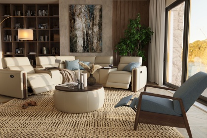 La-Z-Boy Faith Capsule Power Recliner Corner Sofa with Swivel Storage Console Units La-Z-Boy Faith Capsule Power Recliner Corner Sofa with Swivel Storage Console Units