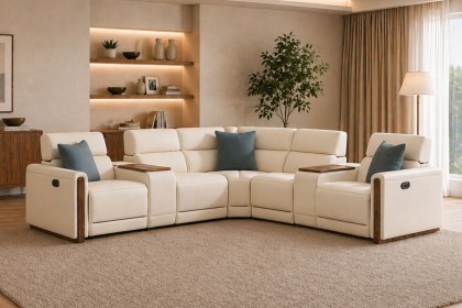 La-Z-Boy Faith Capsule Power Recliner Corner Sofa with Swivel Storage Console Units La-Z-Boy Faith Capsule Power Recliner Corner Sofa with Swivel Storage Console Units