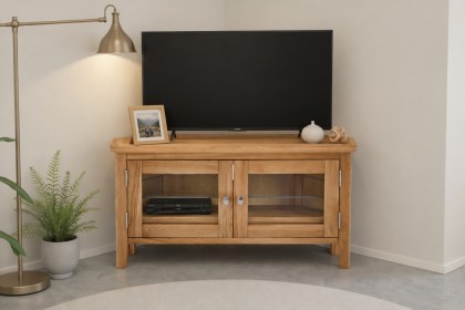 Bath Oak Corner TV Unit Bath Oak Corner TV Unit