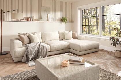 Niki Fabric Large 4 Seater Chaise Sofa Niki Fabric Large 4 Seater Chaise Sofa