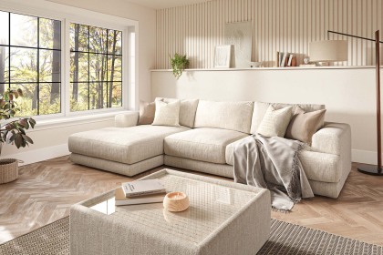 Niki Fabric Large 4 Seater Chaise Sofa Niki Fabric Large 4 Seater Chaise Sofa