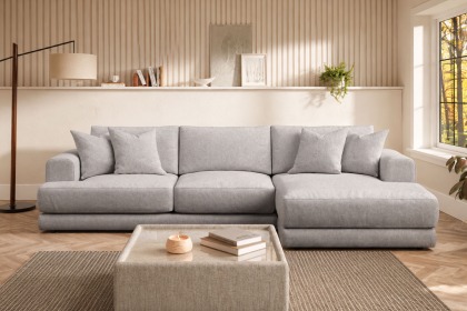 Niki Fabric Medium 3 Seater Chaise Sofa Niki Fabric Medium 3 Seater Chaise Sofa