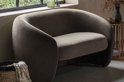 Gallery Direct Curvo 2 Seater Sofa in Espresso Gallery Direct Curvo 2 Seater Sofa in Espresso