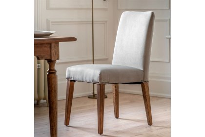 Gallery Direct Highgrove Dove Velvet Dining Chairs (Pair) Gallery Direct Highgrove Dove Velvet Dining Chairs (Pair)