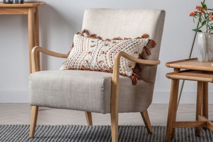 Gallery Direct Chedworth Armchair in Natural Linen Fabric Gallery Direct Chedworth Armchair in Natural Linen Fabric