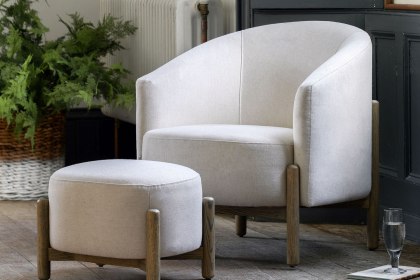 Gallery Direct Tindon Armchair in Natural Fabric Gallery Direct Tindon Armchair in Natural Fabric
