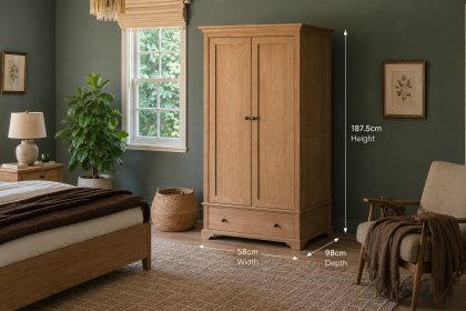 Gallery Direct Malvern Natural Oak Wardrobe Gallery Direct Malvern Natural Oak Wardrobe