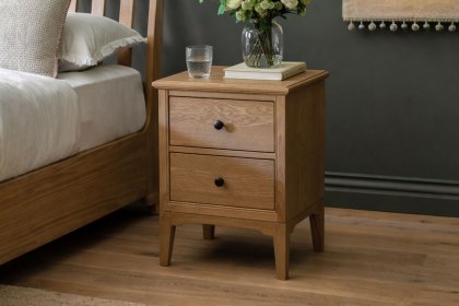 Gallery Direct Malvern Natural Oak 2 Drawer Bedside Table Gallery Direct Malvern Natural Oak 2 Drawer Bedside Table