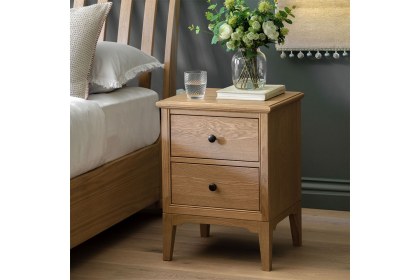 Gallery Direct Malvern Natural Oak 2 Drawer Bedside Table Gallery Direct Malvern Natural Oak 2 Drawer Bedside Table
