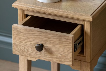Gallery Direct Malvern Natural Oak 1 Drawer Bedside Table Gallery Direct Malvern Natural Oak 1 Drawer Bedside Table