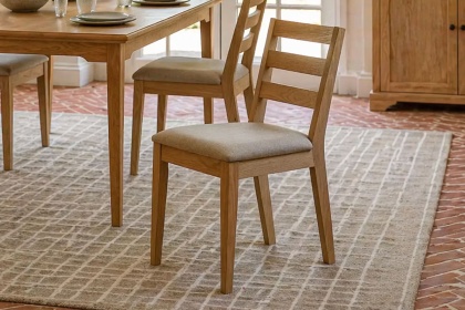 Gallery Direct Malvern Natural Oak Dining Chairs (Pair) Gallery Direct Malvern Natural Oak Dining Chairs (Pair)