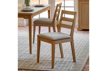 Gallery Direct Malvern Natural Oak Dining Chairs (Pair) Gallery Direct Malvern Natural Oak Dining Chairs (Pair)