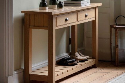 Gallery Direct Eton Natural 2 Drawer Console Table Gallery Direct Eton Natural 2 Drawer Console Table
