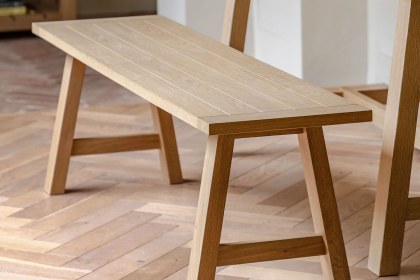 Gallery Direct Eton Natural Trestle Dining Bench Gallery Direct Eton Natural Trestle Dining Bench