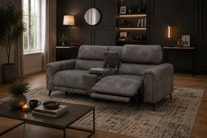 Lumea Tech Smart 3 Seater Recliner Sofa with Power Headrest, Heat Function & Tech Console Lumea Tech Smart 3 Seater Recliner Sofa with Power Headrest, Heat Function & Tech Console