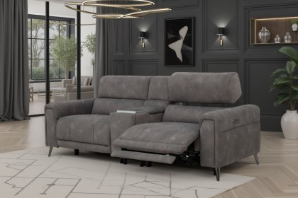 Lumea Tech Smart 3 Seater Recliner Sofa with Power Headrest, Heat Function & Tech Console Lumea Tech Smart 3 Seater Recliner Sofa with Power Headrest, Heat Function & Tech Console