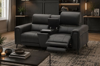 Lumea Tech Smart 2 Seater Recliner Sofa with Power Headrest, Heat Function & Tech Console Lumea Tech Smart 2 Seater Recliner Sofa with Power Headrest, Heat Function & Tech Console