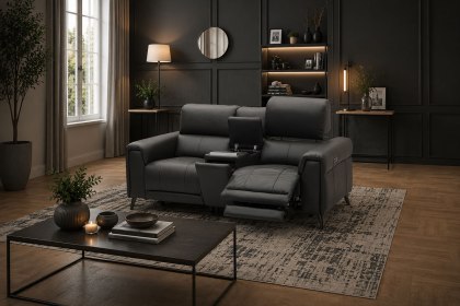 Lumea Tech Smart 2 Seater Recliner Sofa with Power Headrest, Heat Function & Tech Console Lumea Tech Smart 2 Seater Recliner Sofa with Power Headrest, Heat Function & Tech Console