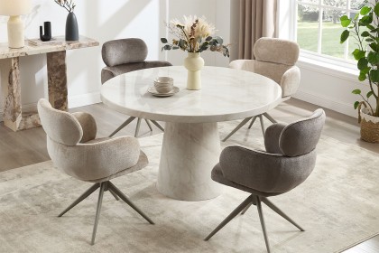 Vida Living Apollo Marble 130cm Round Dining Table Vida Living Apollo Marble 130cm Round Dining Table