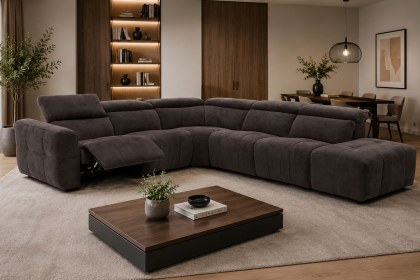 Monaco 6 Seater Corner Sofa with Power Recliner and Headrest Monaco 6 Seater Corner Sofa with Power Recliner and Headrest