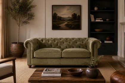 Buckland Chesterfield 2 Seater Sofa with Buttoned Back Buckland Chesterfield 2 Seater Sofa with Buttoned Back