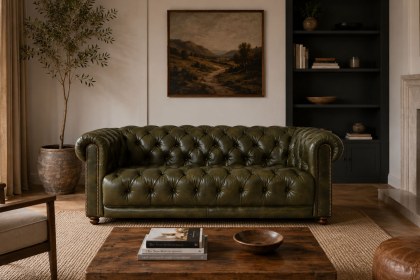 Buckland Chesterfield 2.5 Seater Sofa with Buttoned Back and Seat Cushions Buckland Chesterfield 2.5 Seater Sofa with Buttoned Back and Seat Cushions