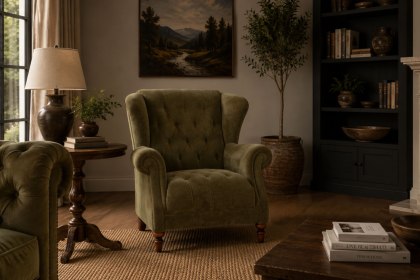 Buckland Chesterfield Buttoned Wing Chair Buckland Chesterfield Buttoned Wing Chair