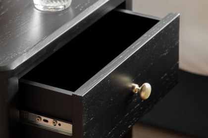 Gallery Direct Acton Black 2 Drawer Bedside Table Gallery Direct Acton Black 2 Drawer Bedside Table