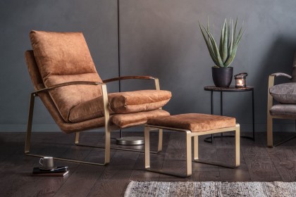 Gallery Direct Fabien Lounger Chair in Ochre Soft Fabric Gallery Direct Fabien Lounger Chair in Ochre Soft Fabric