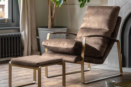 Gallery Direct Fabien Lounger Chair in Mineral Soft Fabric Gallery Direct Fabien Lounger Chair in Mineral Soft Fabric