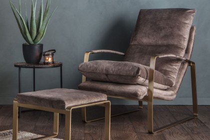 Gallery Direct Fabien Footstool in Mineral Soft Fabric Gallery Direct Fabien Footstool in Mineral Soft Fabric