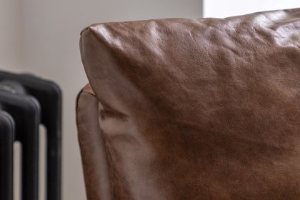 Gallery Direct Fabien Lounger Chair in Brown Leather Gallery Direct Fabien Lounger Chair in Brown Leather