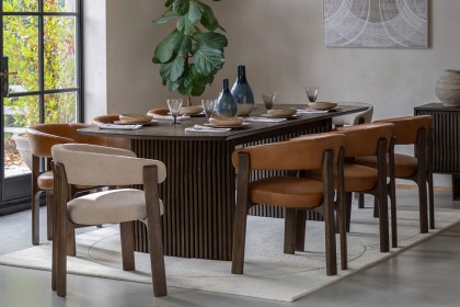 Gallery Direct Onda Walnut Ext 180-230cm Oval Dining Table Set & 8 Chairs (6 Brown + 2 Natural) Gallery Direct Onda Walnut Ext 180-230cm Oval Dining Table Set & 8 Chairs (6 Brown + 2 Natural)